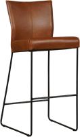 Leren barkruk Mate hoog - Vintage Leer Grey
