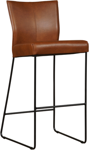 Leren barkruk Mate hoog - Hermes Leer Cream