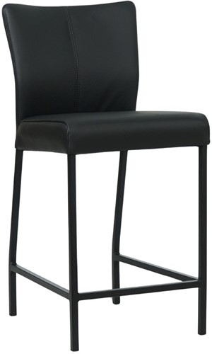Leren barkruk Revolt laag - Hermes Leer Nero - Zwart