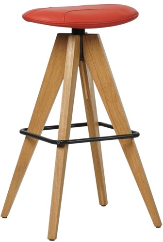 Leren barkruk Spot laag - Vintage Taupe (taupe/bruin)
