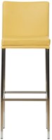 Leren barkruk Break hoog - Toledo Leer Lemon - RVS-2