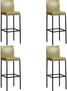 SHOPX HUISCOLLECTIE Set van 4 Leren barstoel Break hoog - Echt leer, Modern, Comfortabel en kies uit meer dan 150+ kleuren - Ontdek de Vele Leersoorten en Kleuren bij ShopX