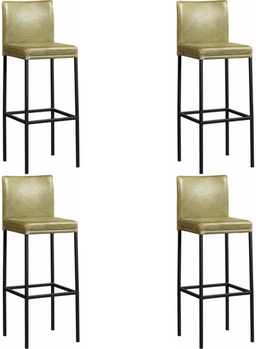 Leren barstoel Break hoog - set van 4 stoelen