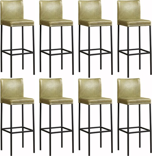 Leren barstoel Break hoog - set van 8 stoelen
