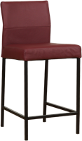 Leren barkruk Bright laag - Granada Sahara (cognac) - Kleur poot, zwart