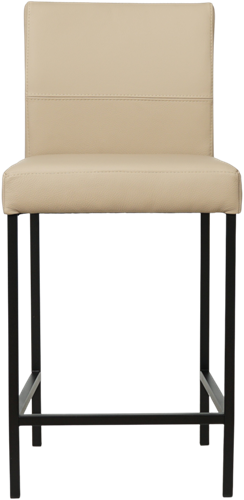Leren barkruk Bright laag - Toledo Mastic (taupe/bruin) - Kleur poot, zwart-2