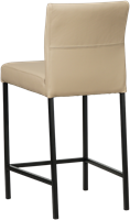 Leren barkruk Bright laag - Toledo Mastic (taupe/bruin) - Kleur poot, zwart-3