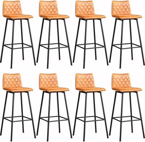 Leren barkruk Catch hoog - set van 8 krukken