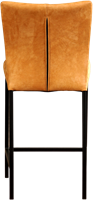 Leren barkruk Revolt laag - Kenia Leer Cognac - Zwart-3