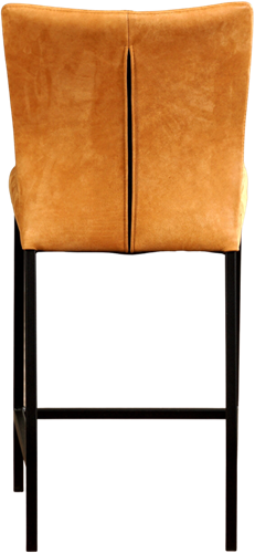 Leren barkruk Revolt laag - Kenia Leer Cognac - Zwart-3