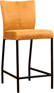 Leren barstoel revolt laag 201 bruin, bruin leer, bruine barkruk