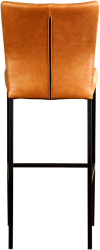 Leren barkruk Revolt hoog - Vintage Leer Cognac - Zwart-3