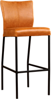Leren barkruk Revolt hoog - Hermes Leer Lipstick - Zwart