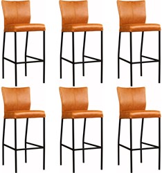Leren barstoel Revolt hoog - set van 6 stoelen