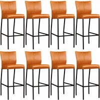 Leren barstoel Revolt hoog - set van 8 stoelen