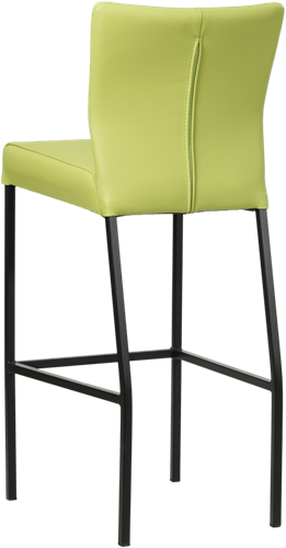 Leren barkruk Revolt hoog - Toledo Leer Lime - Zwart-3