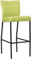 Leren barkruk Revolt hoog - Toledo Leer Lime - Zwart