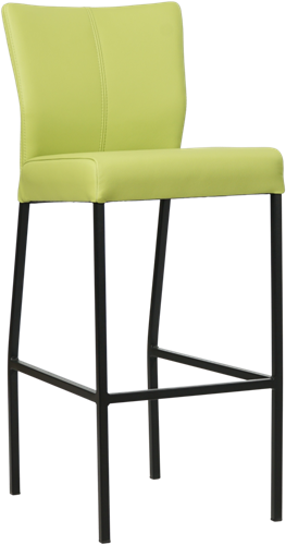 Leren barkruk Revolt hoog - Hermes Leer Lime - Zwart