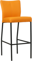Leren barkruk Revolt hoog - Toledo Leer Mandarin - Zwart