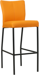 Leren barkruk Revolt hoog - Toledo Leer Mandarin - Zwart