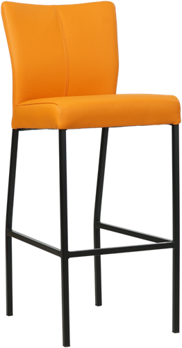 Leren barkruk Revolt hoog - Toledo Leer Mandarin - Zwart