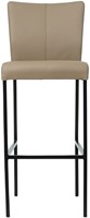 Leren barkruk Revolt hoog - Hermes Leer Mocca - Zwart-2