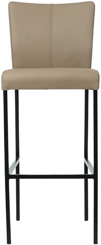 Leren barkruk Revolt hoog - Hermes Leer Mocca - Zwart-2