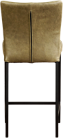 Leren barkruk Revolt laag - Vintage Leer Olive - Zwart-3