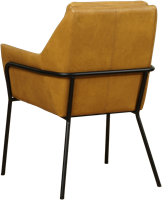 Cognac leren industriële design eetkamerstoel Mix - Granada leer Amber (cognac leer)-3