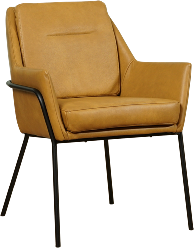 Leren design eetkamerstoel Mix - Granada Amber (cognac)