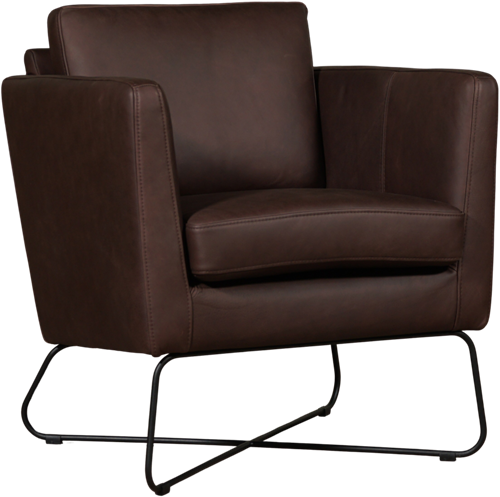 Leren design fauteuil Club - Rancho Leer Brown