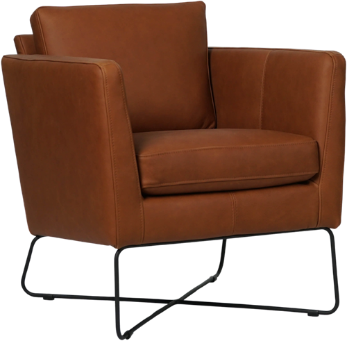 Leren design fauteuil Crossover - Rancho Leer Cognac