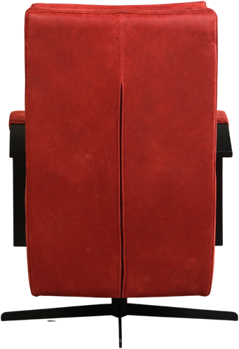 Leren industriële draaifauteuil hoge rugleuning Award - Kenia Leer Burgundy - Frame zwart - Stervoet zwart-3