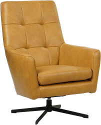 Leren draaifauteuil Central - Granada Amber (cognac)