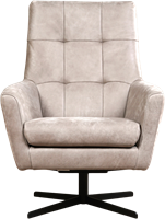 Leren draaifauteuil Central - Kenia Leer Lightgrey-2