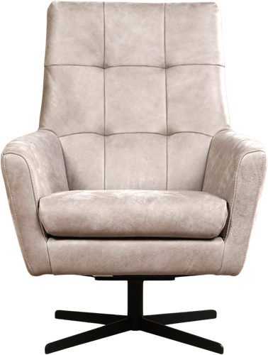 Leren draaifauteuil Central - Kenia Leer Lightgrey-2