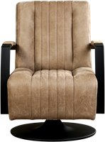 Leren industriële draaifauteuil Galaxy - set van 2 fauteuils-2