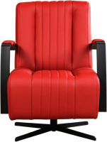 Leren industriële draaifauteuil Galaxy - Toledo Leer Ducati - Frame zwart - Stervoet zwart-2
