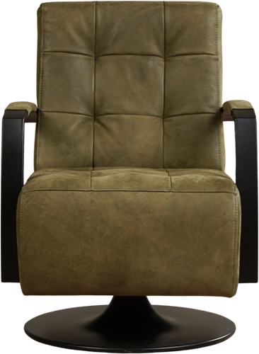Leren industriële draaifauteuil Mind - set van 2 fauteuils-2