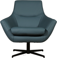 Leren draaifauteuil Wing - Toledo Leer Whale-2