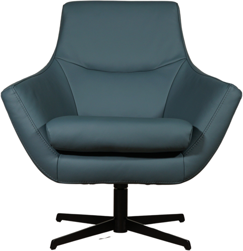 Leren draaifauteuil Wing - Toledo Leer Whale-2