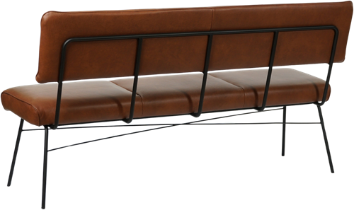 Leren eetkamerbank Solid - Granada Savannah (cognac)-3