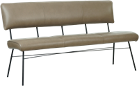 Leren eetkamerbank Solid - Granada Taupe (taupe/bruin)