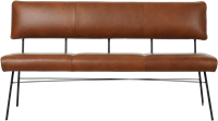 Leren eetkamerbank Solid - Granada Savannah (cognac)-2