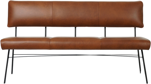 Leren eetkamerbank Solid - Granada Savannah (cognac)-2