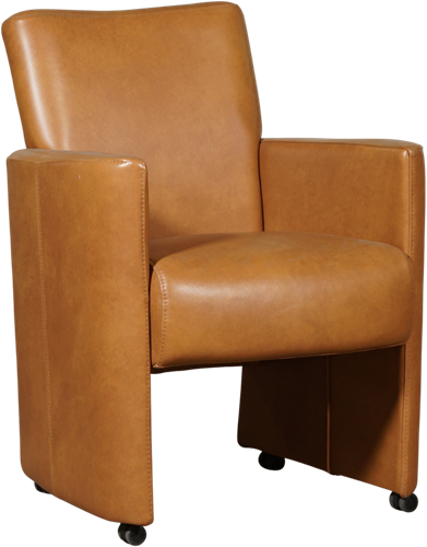 Leren eetkamerfauteuil Elegant - Granada leer Sahara - zonder handgreep
