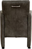Leren eetkamerfauteuil Pleasure - Kenia Leer Antracite - Met handgreep-3