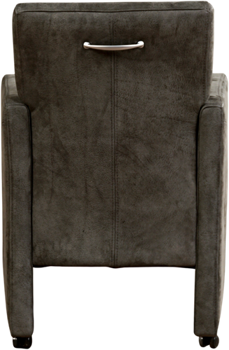 Leren eetkamerfauteuil Pleasure - Kenia Leer Antracite - Met handgreep-3