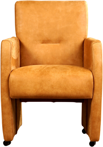 Leren eetkamerfauteuil Pleasure - Kenia Leer Cognac - Met handgreep-2