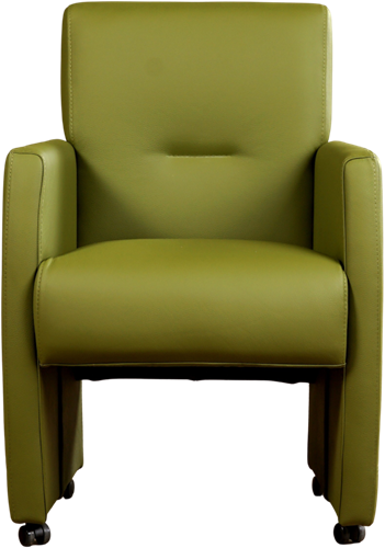 Leren eetkamerfauteuil Pleasure - Toledo Leer Apple Green - Met handgreep-2